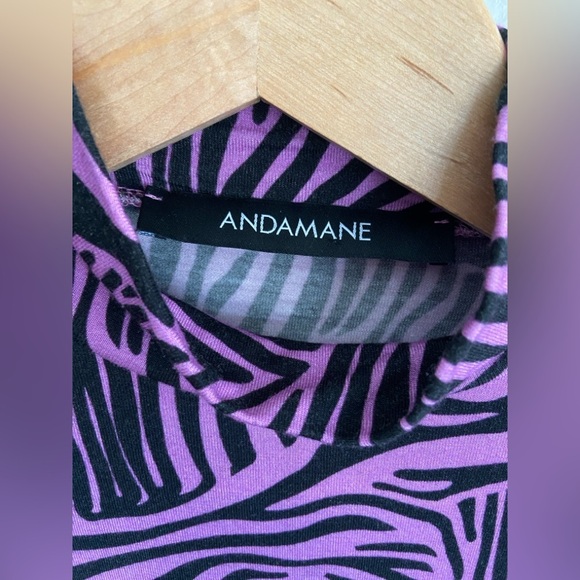 Andamane zebra mock neck long sleeve top - Picture 5 of 7